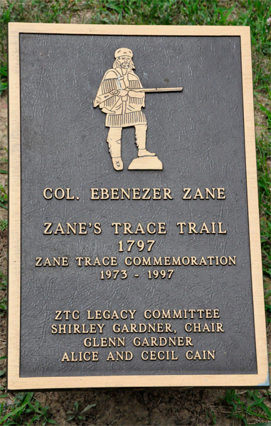 Col. Ebenzer Zane plaque